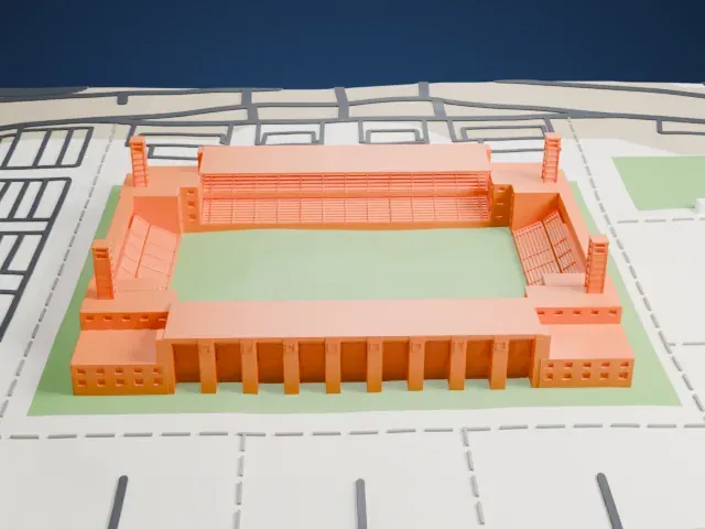 Marrakesh Stadium model, East view