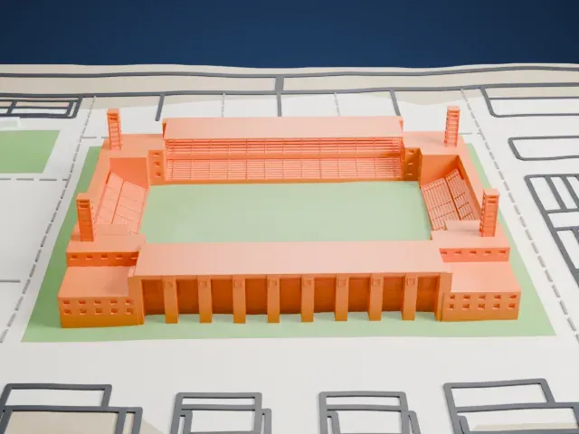 Marrakesh Stadium model, West view