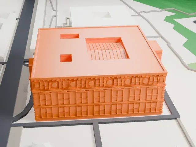Martin-Gropius-Bau model, West view