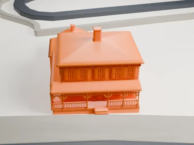 Marvin Tavern model, East view