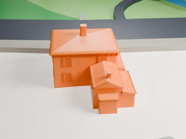 Marvin Tavern model, West view