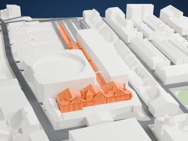 Marylebone station model, South view