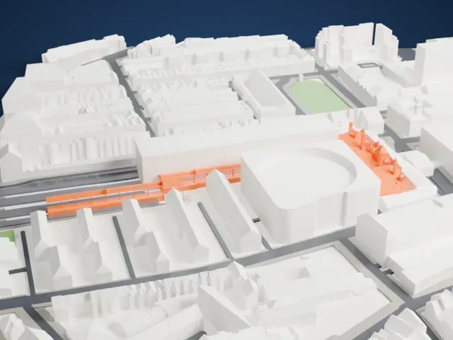 Marylebone station model, West view
