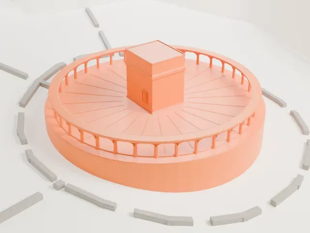 Masjid al-Haram model, North view