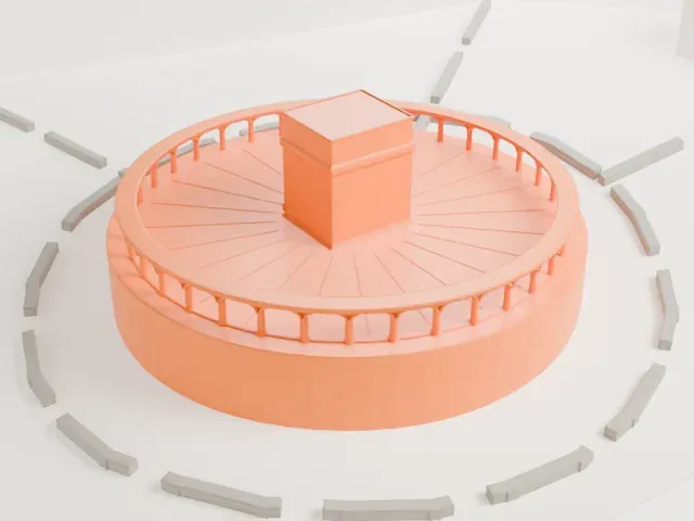 Masjid al-Haram model, West view