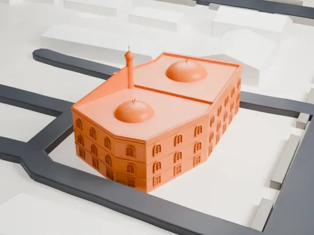 Masjid Hamza model, East view