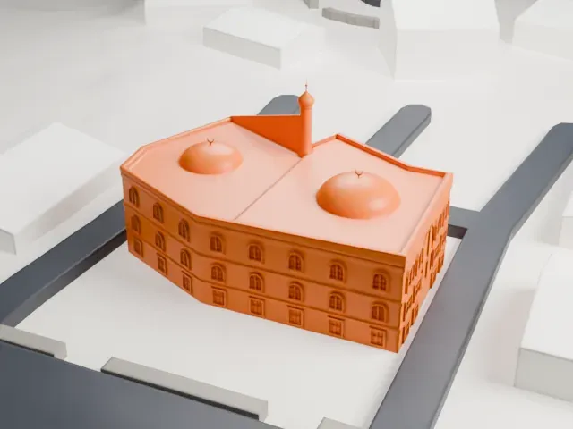 Masjid Hamza model, North view
