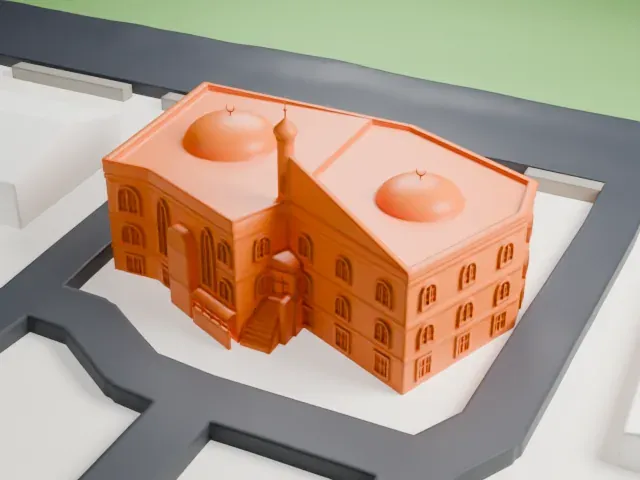 Masjid Hamza model, South view