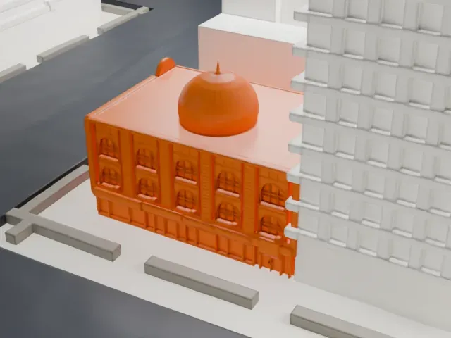 Masjid Malcolm Shabazz model, North view