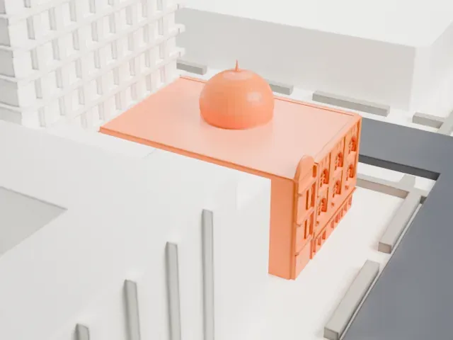 Masjid Malcolm Shabazz model, South view