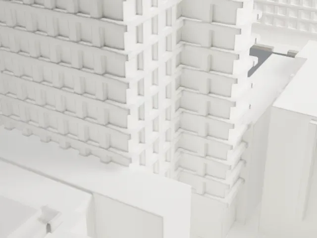 Masjid Malcolm Shabazz model, West view
