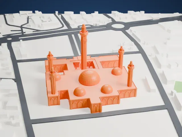 Massalikoul Djinane Mosque model, East view