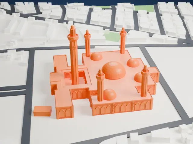 Massalikoul Djinane Mosque model, South view