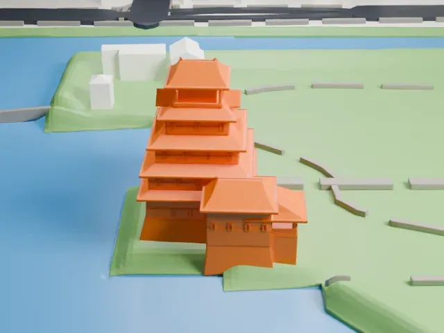 Matsumoto Castle model, South view