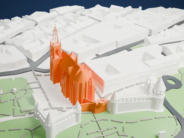 Matthias Church model, East view