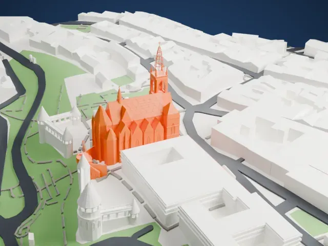 Matthias Church model, North view