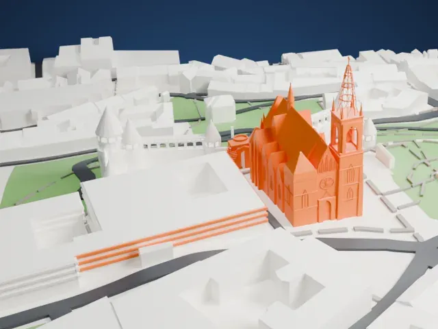 Matthias Church model, West view
