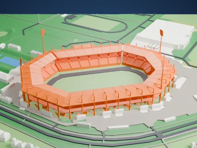 Max-Morlock-Stadion model, East view