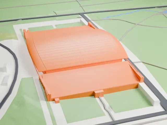 Max-Schmeling-Halle model, East view