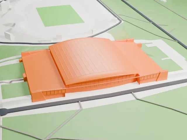 Max-Schmeling-Halle model, North view