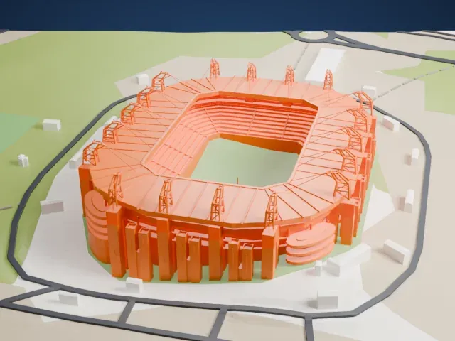 Mbombela Stadium model, North view