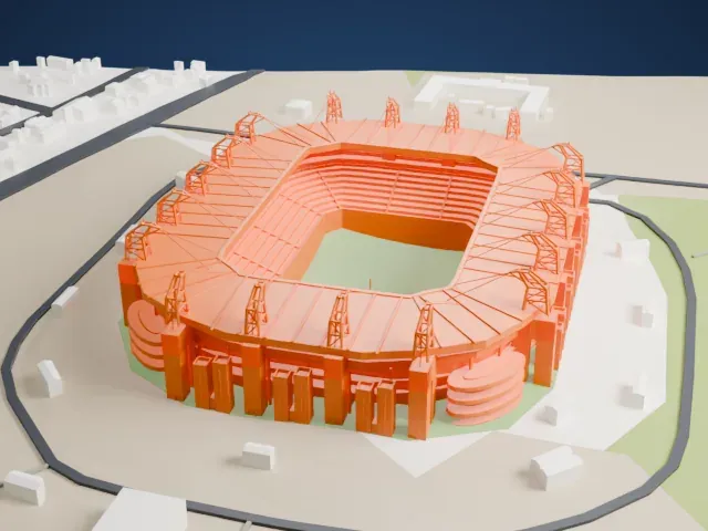 Mbombela Stadium model, South view