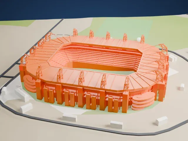 Mbombela Stadium model, West view