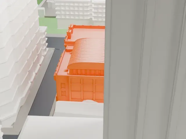 McCord Stewart Museum model, East view