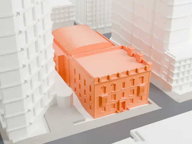 McCord Stewart Museum model, North view