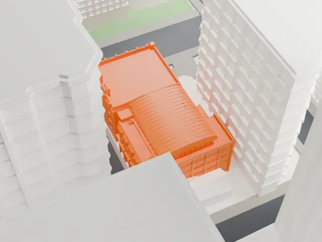 McCord Stewart Museum model, South view
