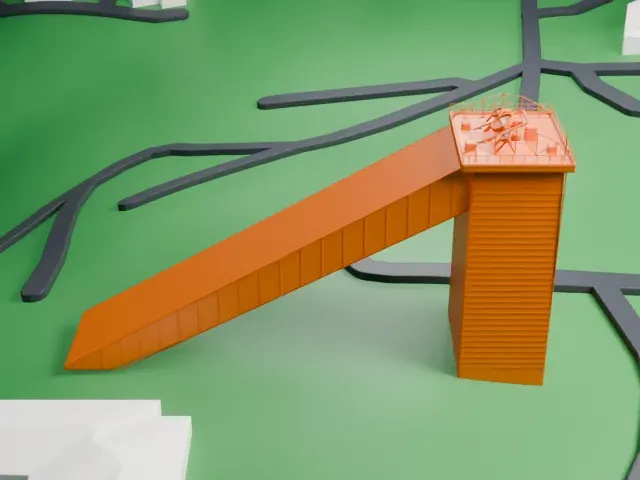 McMath–Pierce Solar Telescope model, East view