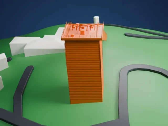 McMath–Pierce Solar Telescope model, North view