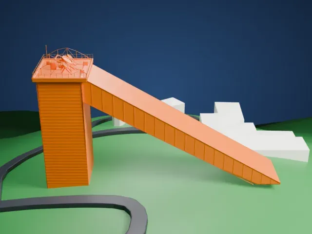 McMath–Pierce Solar Telescope model, West view