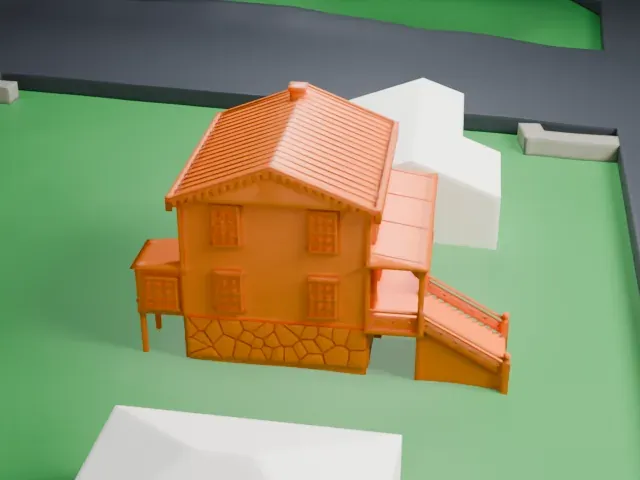 McVickar House model, West view