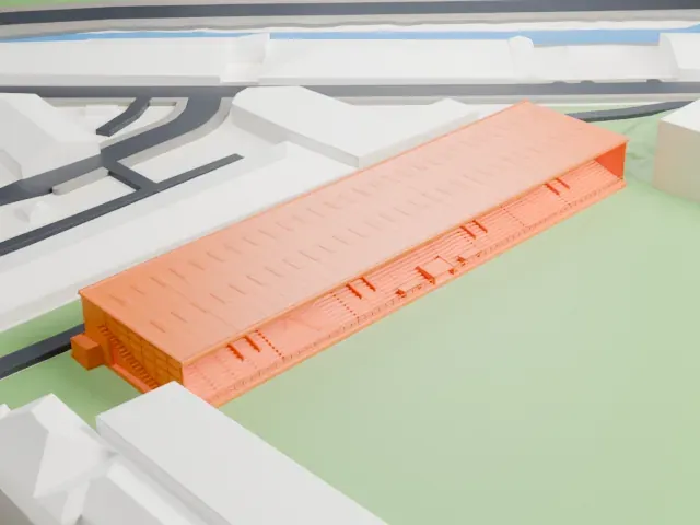 Meadow Lane model, East view