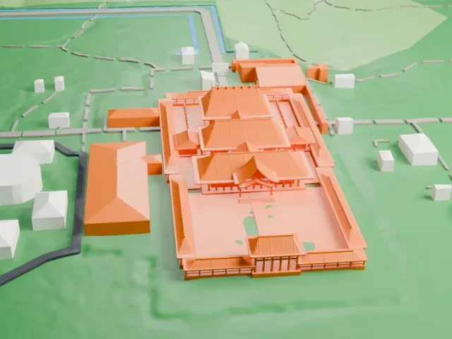 Meiji Shrine model, North view