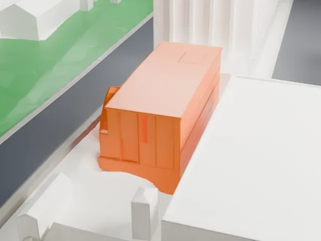 Mejiro Station model, North view