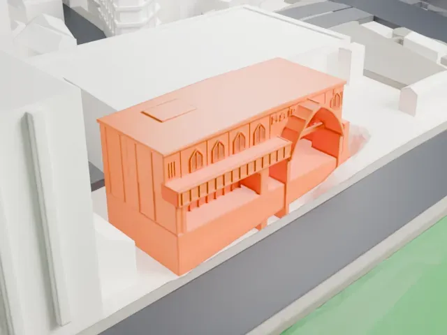 Mejiro Station model, South view