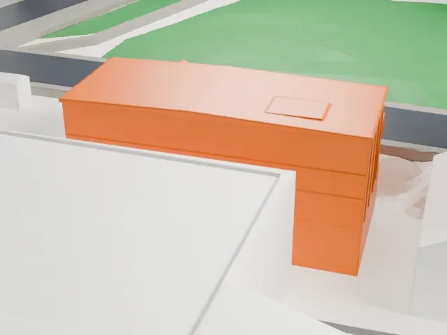 Mejiro Station model, West view