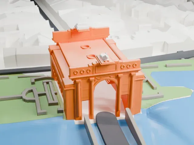 Menin Gate model, East view