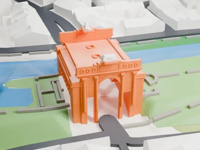 Menin Gate model, West view