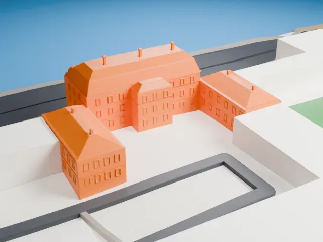 Menshikov Palace (Saint Petersburg) model, North view