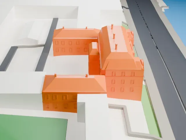 Menshikov Palace (Saint Petersburg) model, West view