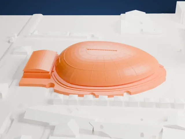 MEO Arena model, North view