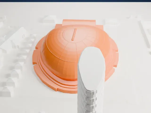 MEO Arena model, West view