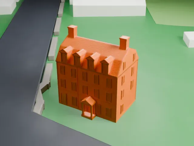 Merchants and Drovers Tavern model, East view