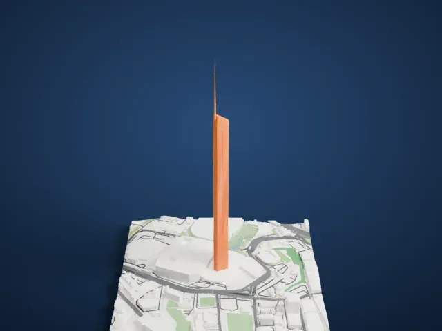 Merdeka 118 model, North view