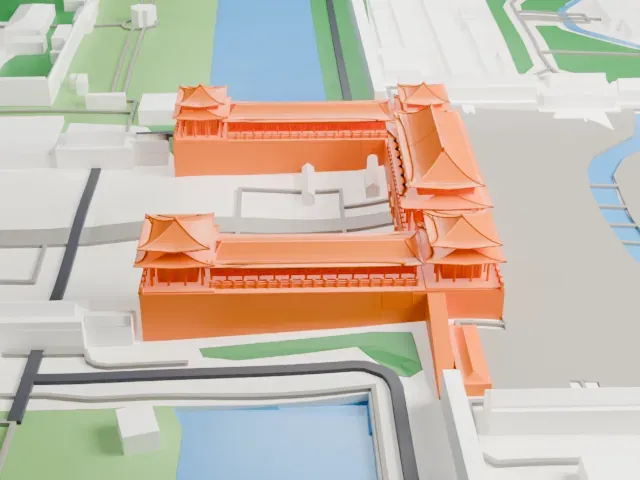 Meridian Gate model, East view