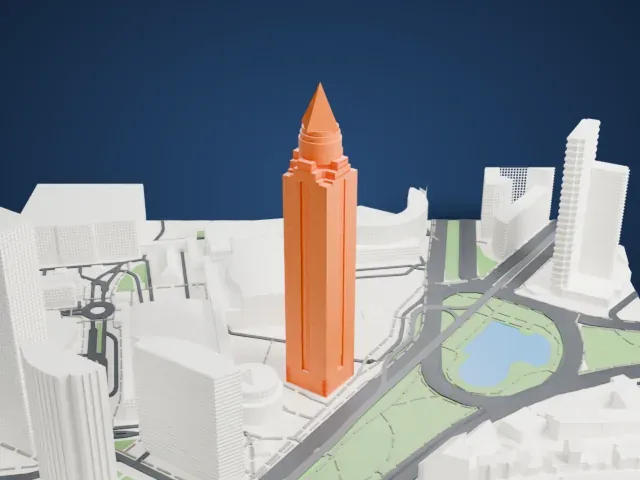 Messeturm model, East view