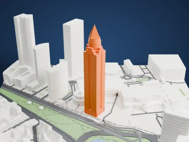 Messeturm model, North view